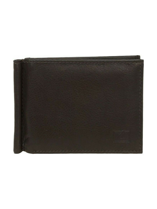 Lavor Men's Leather Card Wallet Dark Brown