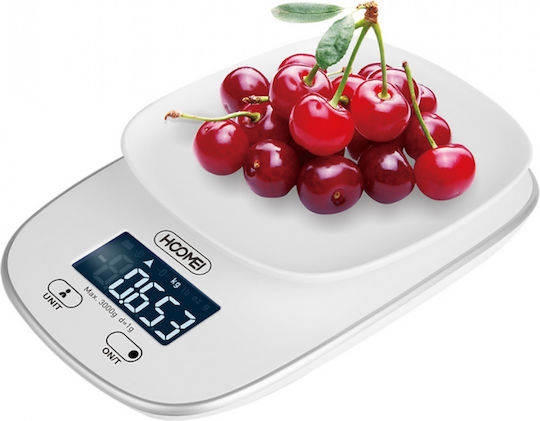 Hoomei Ψηφιακή Ζυγαριά Κουζίνας έως 3kg Λευκή
