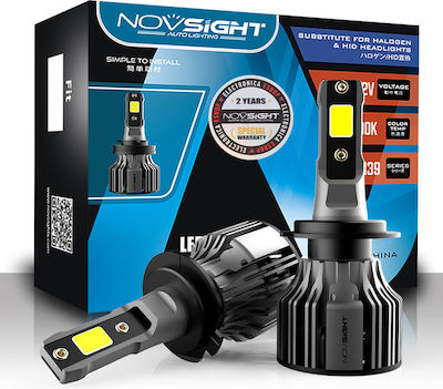 NovSight Λάμπες Αυτοκινήτου N39 H7 LED 6000K Ψυχρό Λευκό 12V 72W 2τμχ