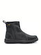 Leder Schwarz Herrenstiefel Wasserdicht Anatomisch mit Reißverschluss