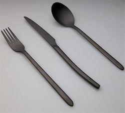 Dinox 24-Piece Stainless Steel 18/10 Black Cutlery Set Cuba