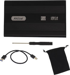 Andowl QY-S3.0 Θήκη για Σκληρό Δίσκο 2.5" SATA III με σύνδεση USB 3.0 σε χρώμα Andowl QY-S3.0 Θήκη για Σκληρό Δίσκο 2.5" SATA III με σύνδεση USB 3.0 σε χρώμα