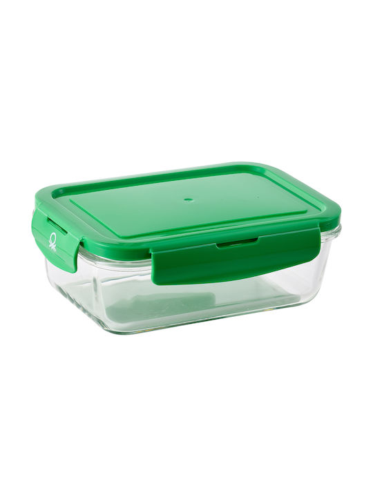 Benetton Rainbow Lunch Box Glass Green 840ml 1pcs