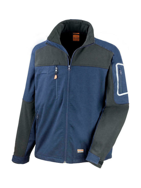 Result Μπουφάν Εργασίας Softshell Navy Μπλε