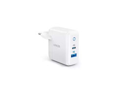 Anker Φορτιστής Χωρίς Καλώδιο με Θύρα USB-A και Θύρα USB-C 35W Power Delivery Λευκός (PowerPort PD+)