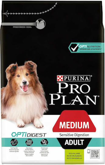 Pro Plan OpitDigest 3kg Dry Food Grain-Free for Adult Medium Breed Dogs with Lamb