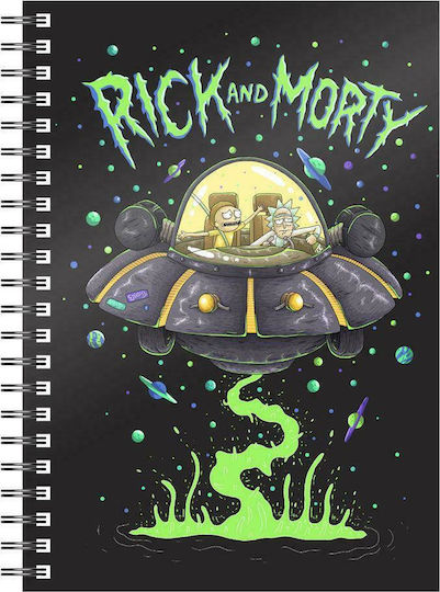Sd Toys Rick Morty Space Ship Notizbuch Spirale A5 Schwarz