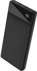 XO PR132 Power Bank 10000mAh 22.5W με 2 Θύρες USB-A και Θύρα USB-C Μαύρο