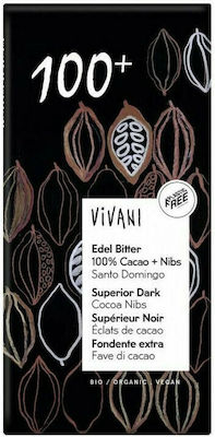 Vivani Βιολογικό Προϊόν Σοκολάτα Υγείας Superior Dark Vegan με 100% Κακάο 80gr