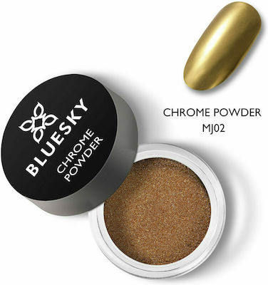 Bluesky Chrome Powder Dekopulver für Nägel in Gold Farbe