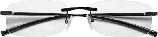 Silac 7097 Men's Reading Glasses +1.75 Black Metal