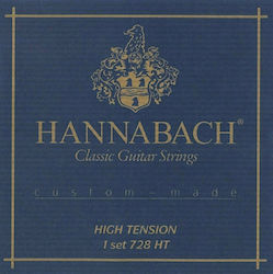 Hannabach Set of Silver Plated Strings for Classic Guitar 728 High Tension