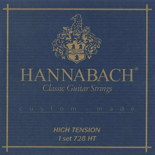 Hannabach Set of Silver Plated Strings for Classic Guitar 728 High Tension