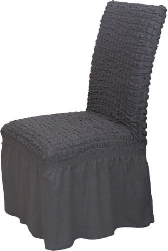 Elastic Cover for Chair with Ruffles and Back Dark grey 1pcs CHAIR-XB-TMX-DARK GREY