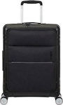American Tourister Hello Cabin Cabin Travel Suitcase Hard Black with 4 Wheels Height 55cm.