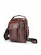DJB 037 Leather Men's Shoulder Crossbody Bag Light Brown