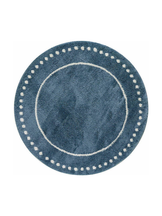 Beauty Home 9552 Kids Rug Blue Round with Diame...