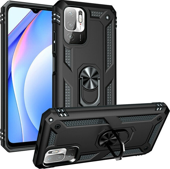 Xiaomi Redmi Note 10 5g Poco M3 Pro 5g Hybrid Shockproof Armor Case Stand Metal Ring And Car 9017