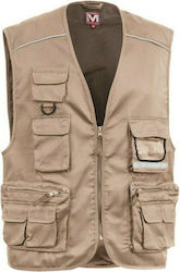Wurth Multipocket Men's Safety Vest Beige Wurth Multipocket Men's Safety Vest Beige
