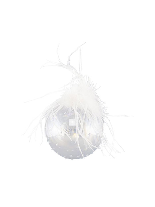 Hängendes Kugel Ornament Ornament Glas Transparent Set 4Stück
