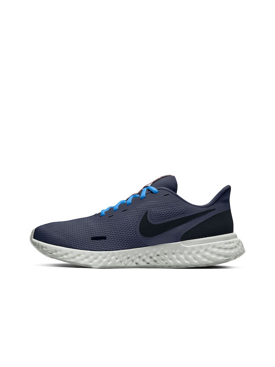 Nike Revolution 5 Ανδρικά Αθλητικά Παπούτσια Running Thunder Blue / Black / Grey Fog