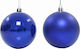 Hängendes Kugel Ornament Ornament Kunststoff Blau 8cm Set 6Stück