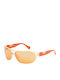 Police Unisex Sunglasses with Orange Plastic Frame and Orange Lens