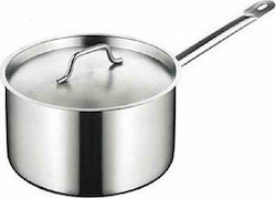 Yujing Stainless Sauce Pan Capacity 2.8lt with Diameter 18cm and Height 11cm.