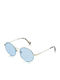 Web Women's Sunglasses with Blue Metal Frame and Light Blue Lens WE0254 32V