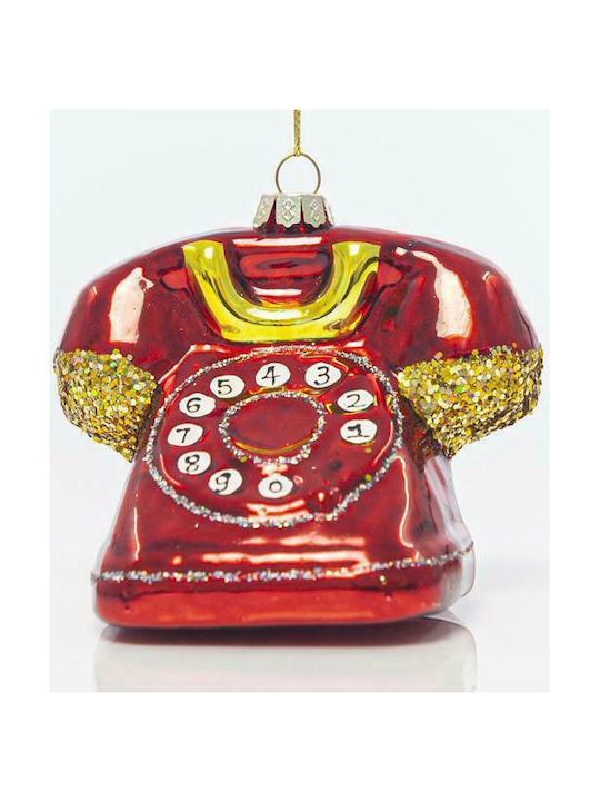 Ornament suspendat De sticlă Roșu 8.4x9.2buc