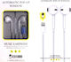 Andowl QM-09 In-ear Handsfree με Βύσμα Lightning Λευκό