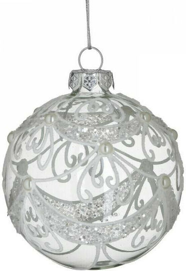 Hanging Ball Ornament Ornament Glass Transparent 10cm Set 4pcs