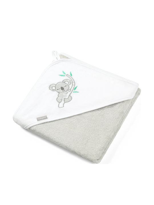 Babyono Baby Hooded Bath Towel Koala Gray 85x85cm