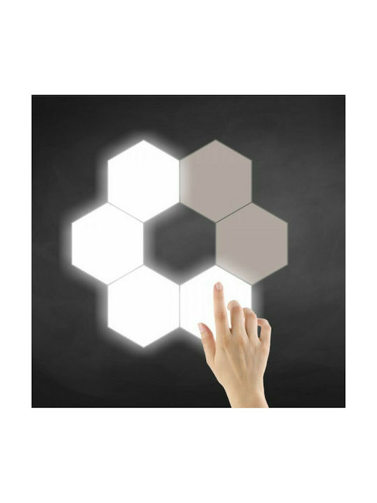 Spot Light Διακοσμητικό Φωτιστικό Hexagon LED σε Λευκό Χρώμα