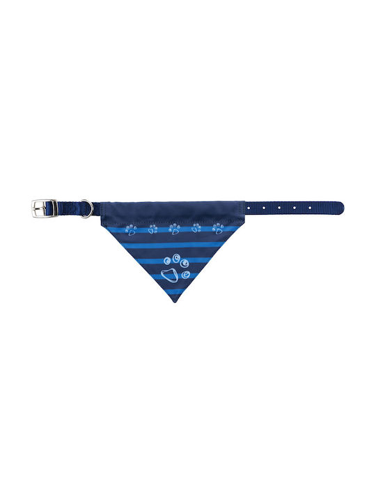 Trixie Dog Collar Nylon in Blue color Collar with Bandana Medium/Large 43-55cm/25mm Dark Large / Medium 30924