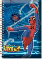 Gim Spiral Notebook Ruled B5 50 Sheets Spiderman Multicolour 1pcs