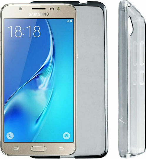 Volte-Tel Slimcolor Задна корица Силикон Прозрачен / Сив (Galaxy J5 2016)