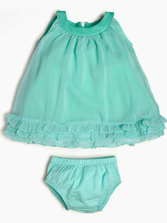 Guess Kids Dress Set with Accessories Sleeveless Turquoise