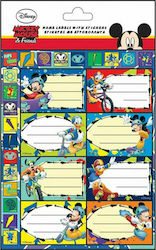 Gim Notebook Labels Mickey Mouse 8pcs