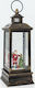 Christmas Decorative Traffic Light Lighted with Santa Claus 10.4x10.4x27.5cm