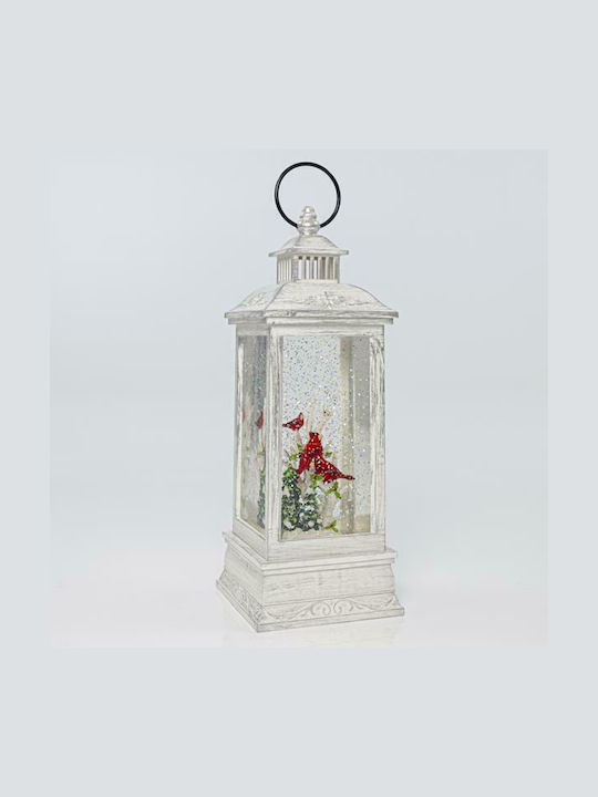 Eurolamp Christmas Plastic White Battery Lantern 27.5x10.4cm