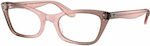 Ray Ban Lady Burbank Eyeglass Frame Schmetterling Rosa RB5499 8148