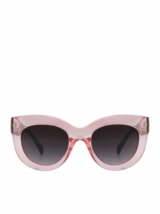 Charly Therapy Tina Women's Sunglasses with Pink / Black Plastic Frame and Black Lens