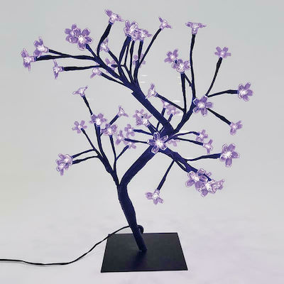 Eurolamp Christmas Decorative Illuminated Cherry Metal Tree Natural Appearance 42cm IP44 Electric Black