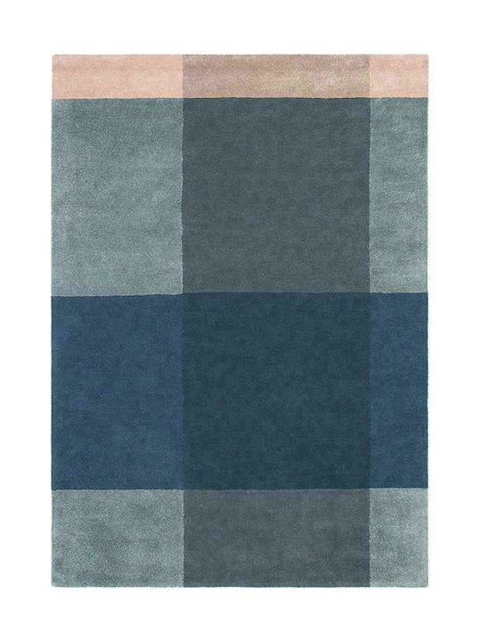 Ted Baker Plaid Handmade Rug Rectangular Grey