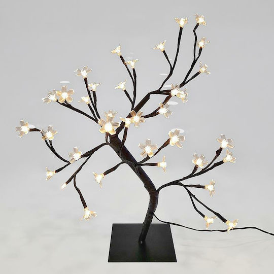 Christmas Decorative Illuminated Cherry Metal Tree Natural Appearance 42cm IP44 Electric Black