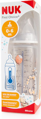 Nuk Plastikflasche First Choice Plus Temperature Control Winnie Gegen Koliken mit Silikonsauger für 0+, 0+ m, Monate Beige 300ml 1Stück 10.741.035