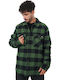 Sacramento Long-sleeved Flannel Shirt Checked Pine Green