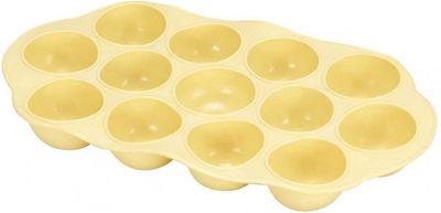 Venus Silicone Ice Cube Tray Round 13 Slots Yellow 14315