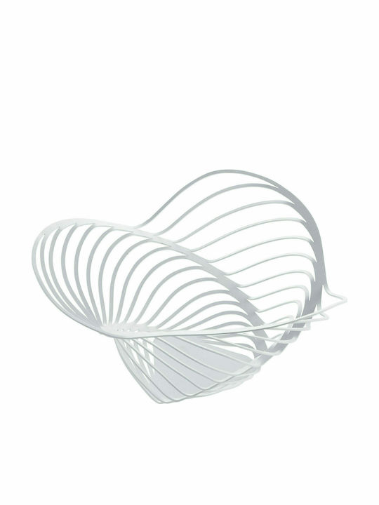 Alessi Trinity Fruit Bowl Metallic White 26x26x12cm